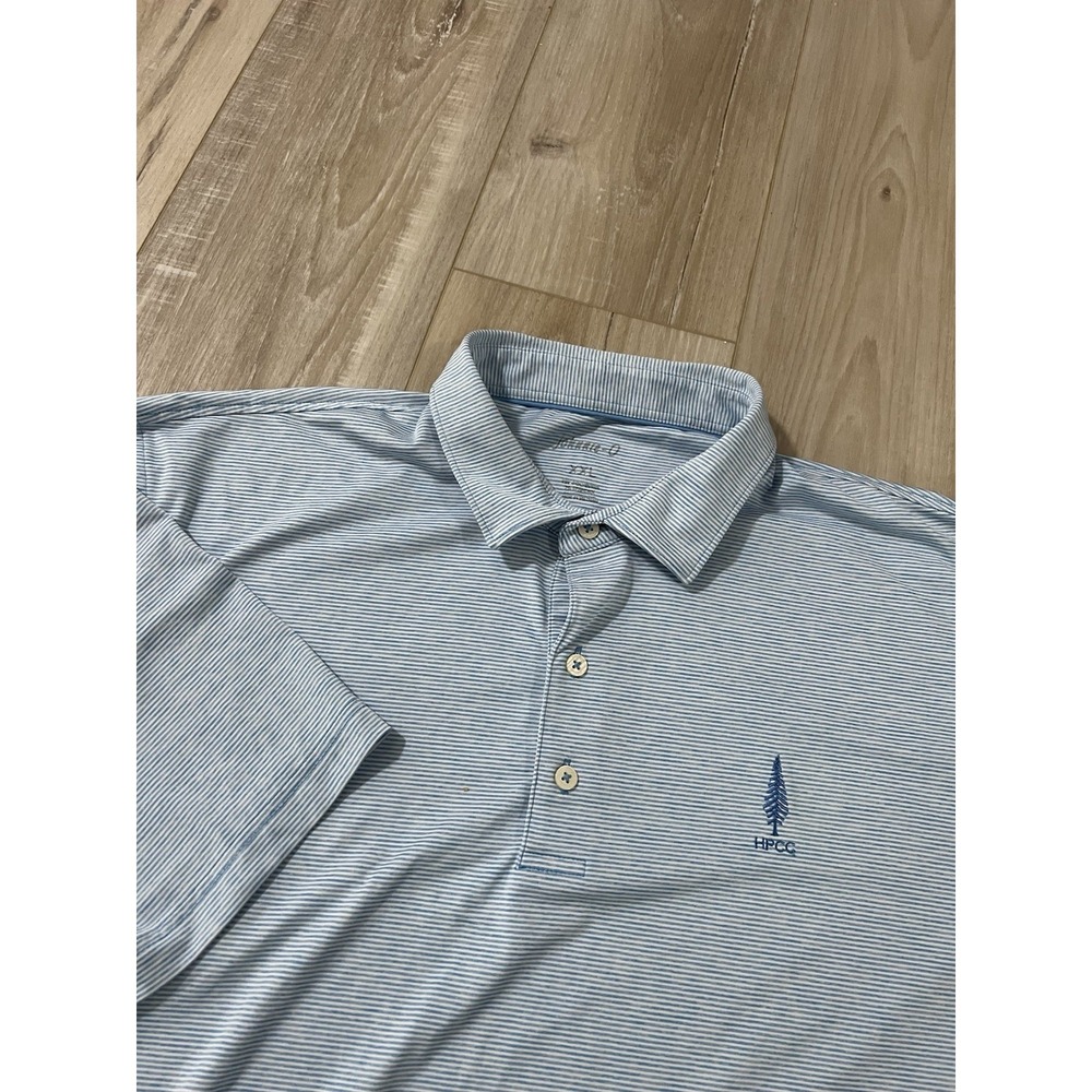 JOHNNIE-O LYNDON STRIPED PERFORMANCE POLO JMPO2010 Size 2XL HPCC Embroidered